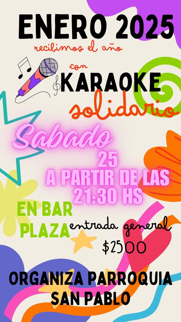 Karaoke solidario en el Bar Plaza
