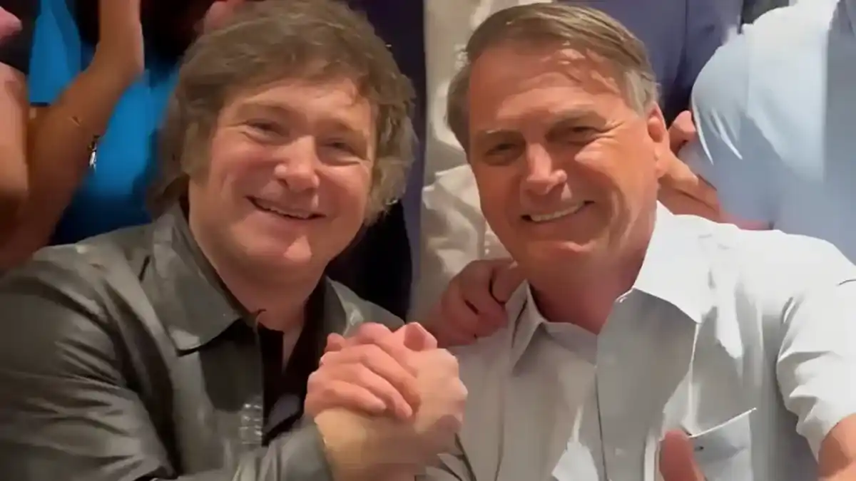 Javier Milei junto a Jair Bolsonaro.