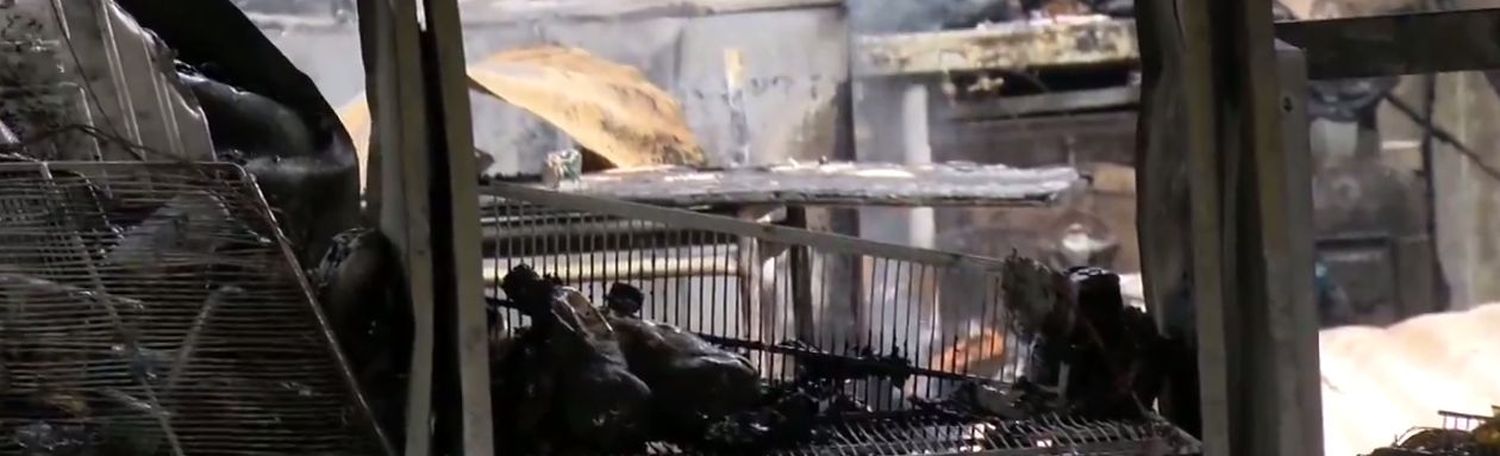 Un almacen de La Florida sufrió un incendio y quedó destruído