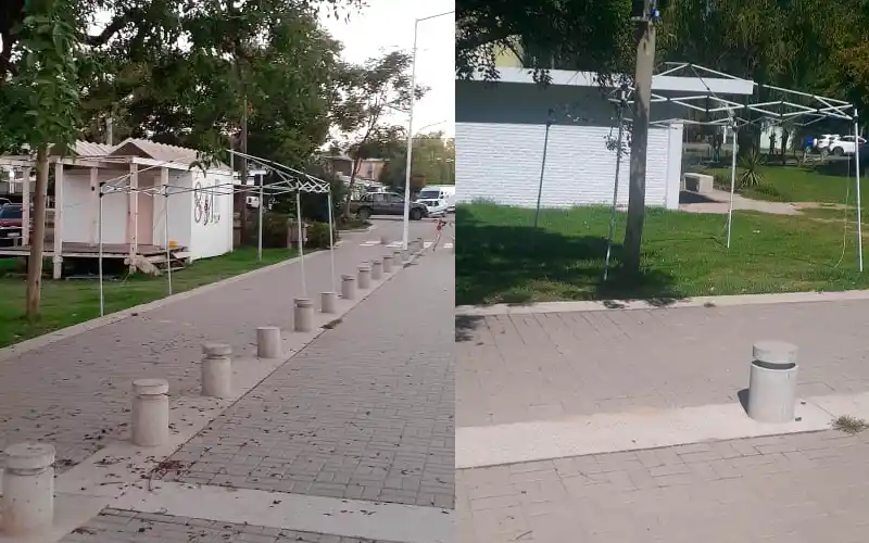 Gazebo en el Agenor Almada: “¿Se puede dejar así? ¿Qué función cumple?”