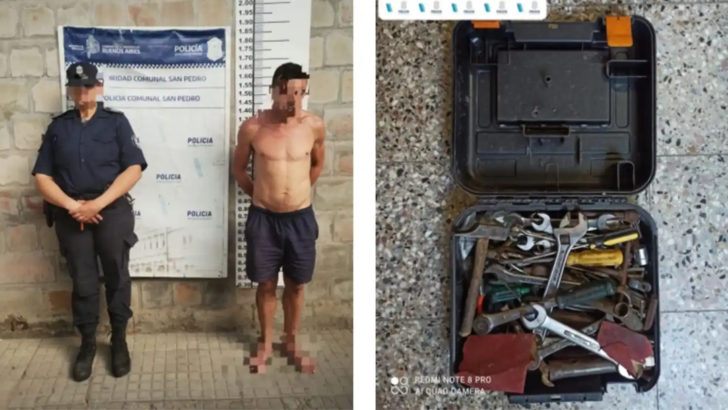 Lo detuvieron cuando escapaba con las herramientas que había robado