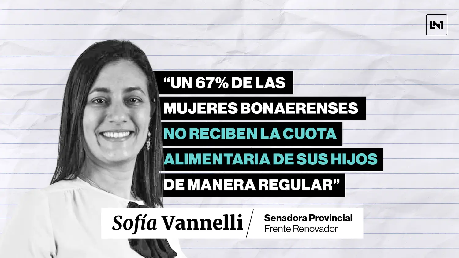 La senadora explicó cóm reclamar la cuota alimentaria