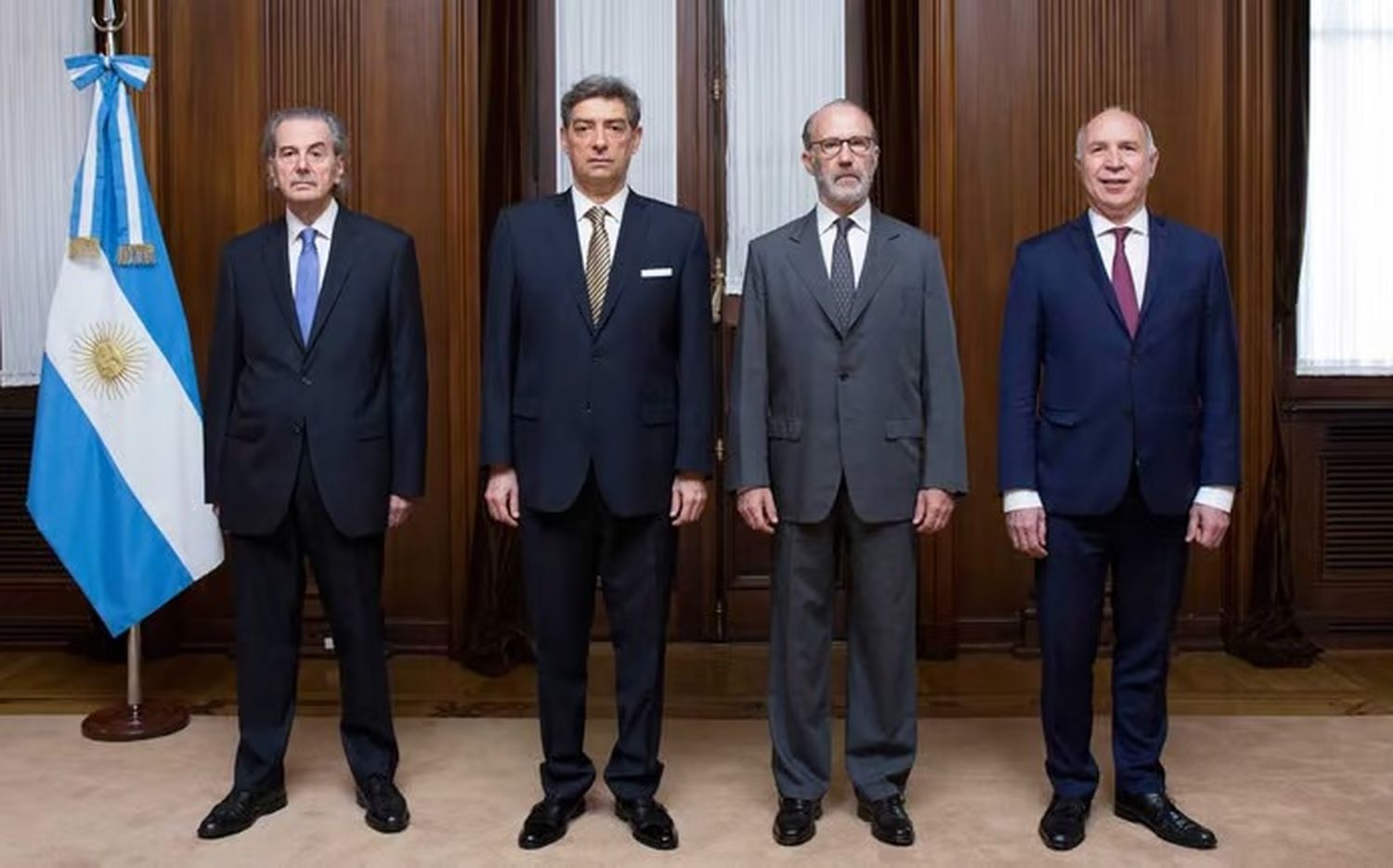 Los cuatro miembros de la Corte Suprema: Horacio Rosatti, Carlos Rosenkrantz, Juan Carlos Maqueda y Ricardo Lorenzetti