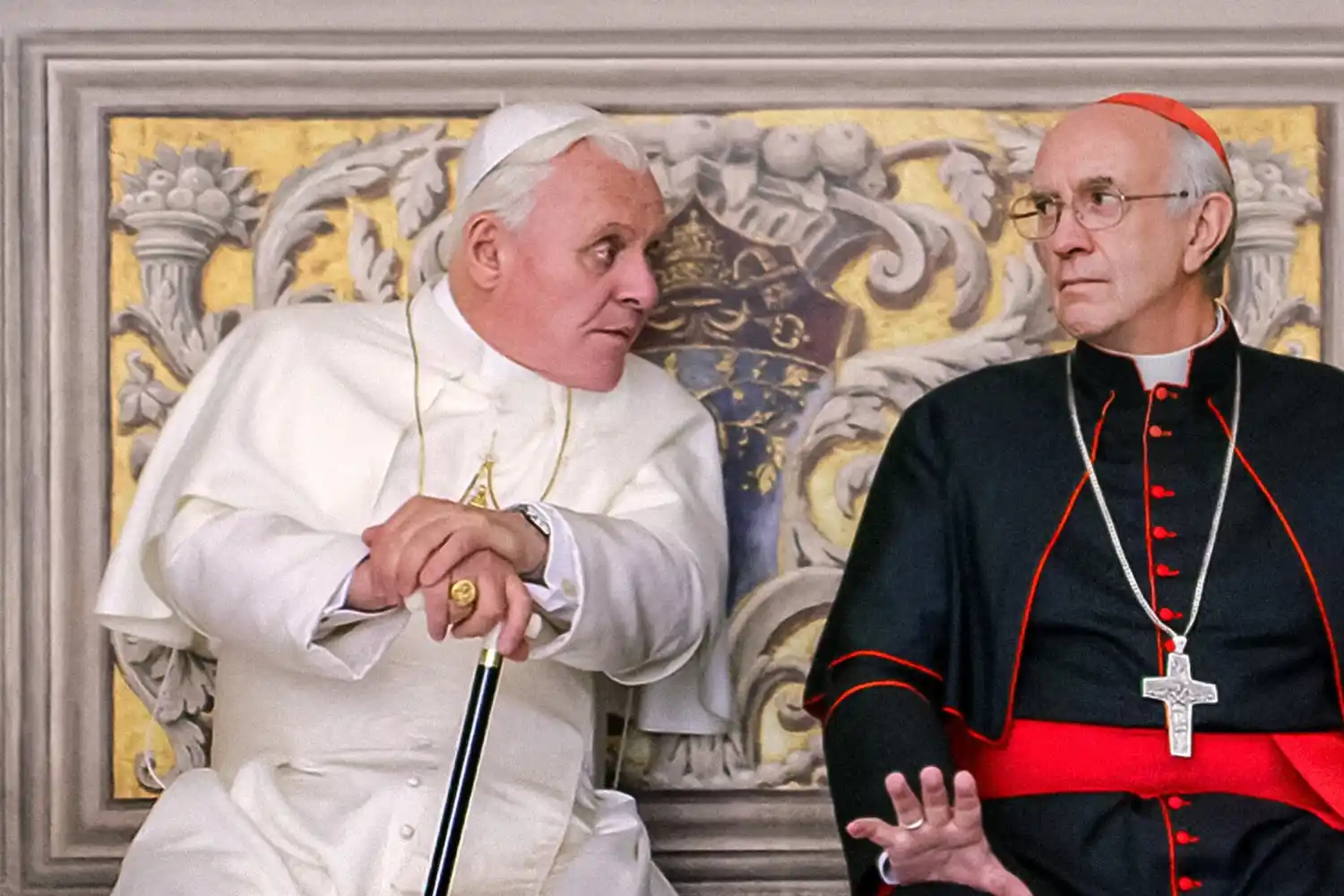 "Los dos papas" registró el hecho inaudito de la convivencia de dos sumos pontífices.