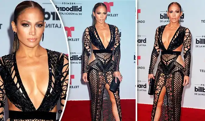 Sin lugar para la imaginación: Jennifer Lopez casi desnuda en los Billboard