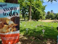 Se manifestaron frente a la Municipalidad para "homenajear a los niños no nacidos"
