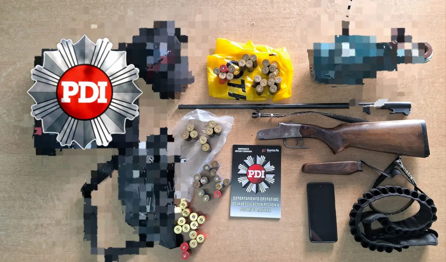 Allanaron una casa por el robo en la vecinal del barrio Martín Fierro y encontraron armas y cartuchos