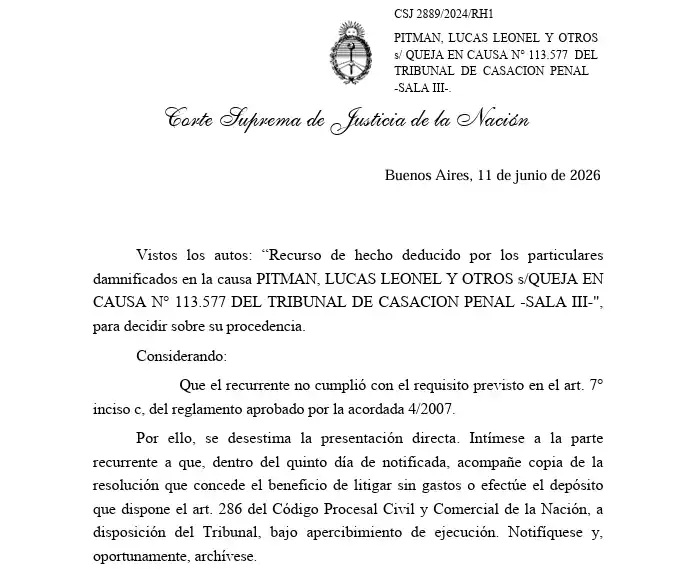 resolución corte suprema