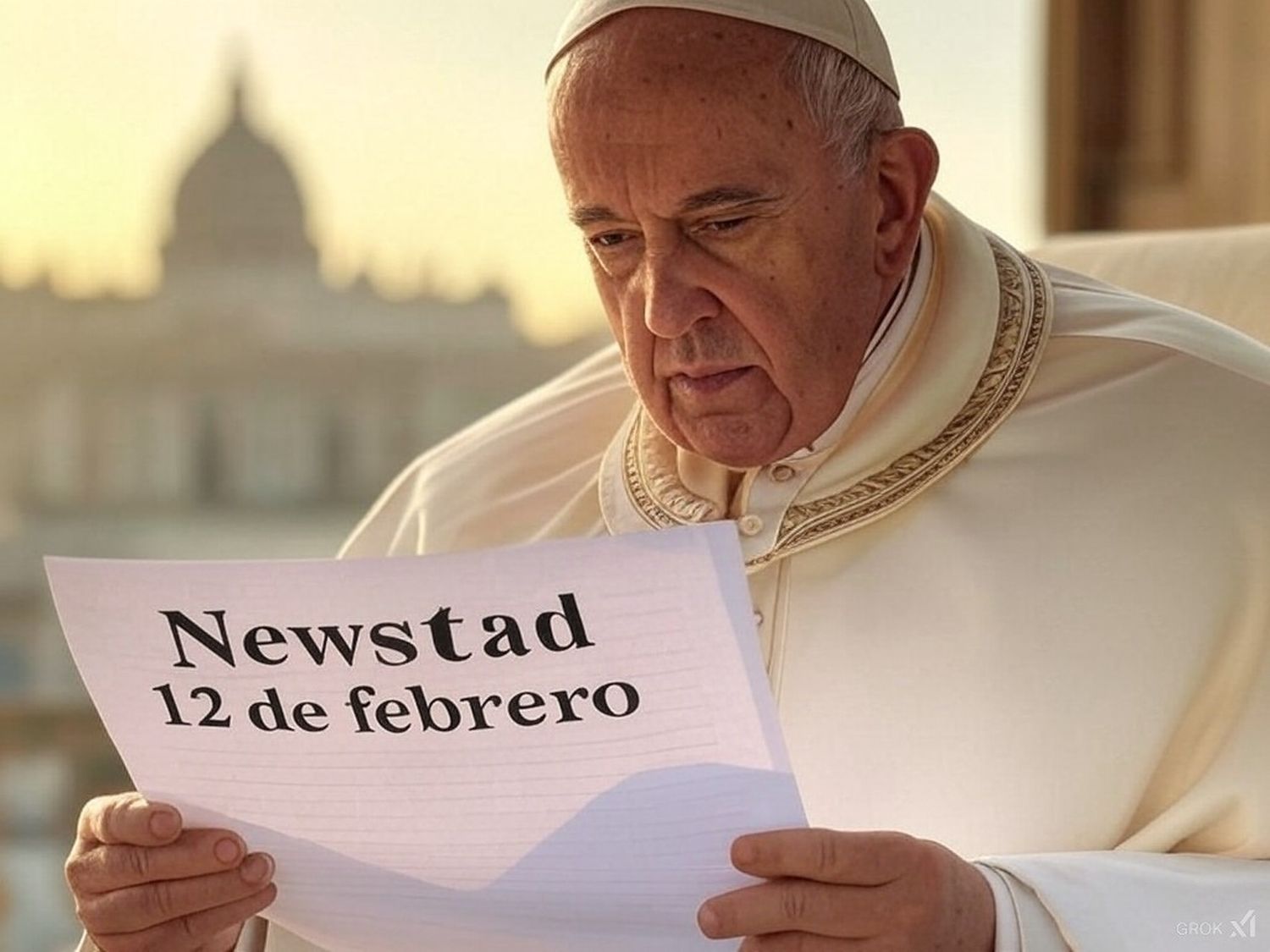 Santoral. Francisco, leyendo el Santoral del 12 de febrero.