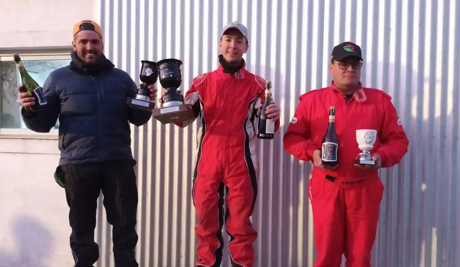 El podio de la categoría mayor