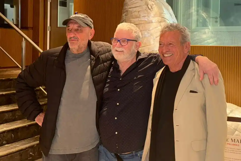 Goity, Pashkus y Daniel Miglioranza, integrante del elenco de "Cyrano", participaron de la presentación ante los medios.