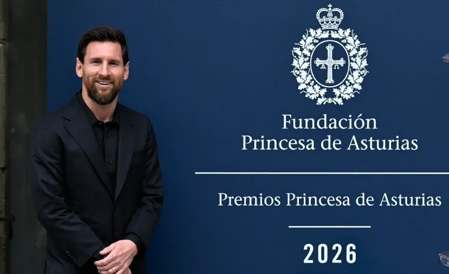 Messi llegó a España para recibir el premio Princesa de Asturias de los Deportes