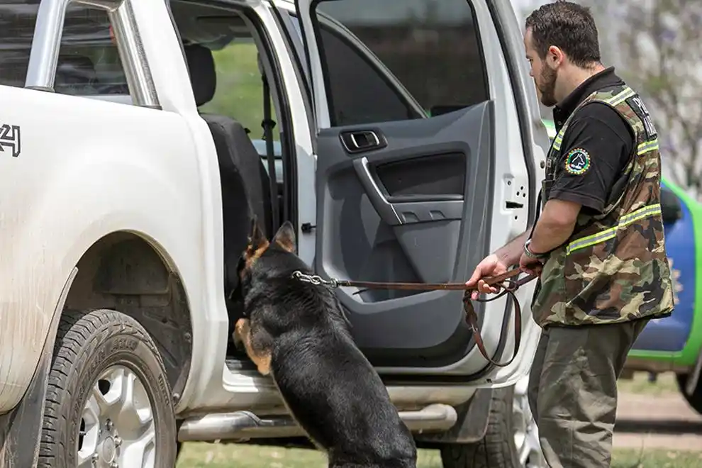 Se retiró el perro más veterano de la Brigada Canina de Policía Ambiental.