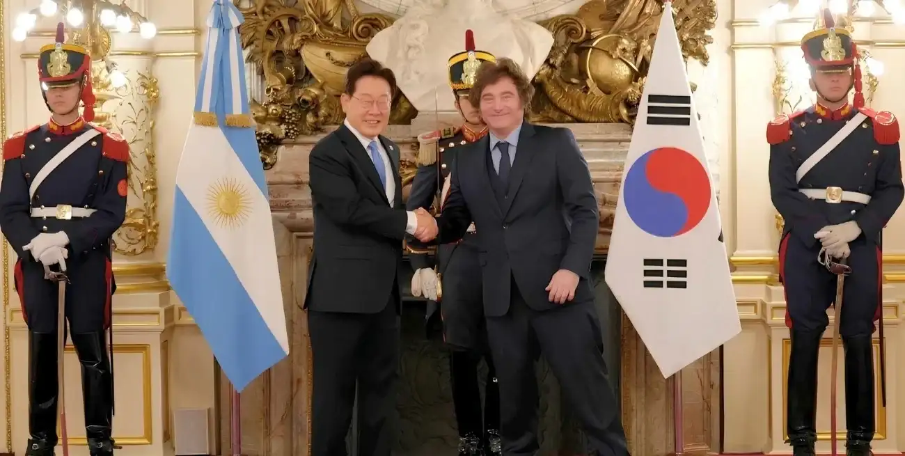 El presidente Javier Milei recibió en Casa Rosada a su par de la República de Corea del Sur, Lee Jae-Myung.