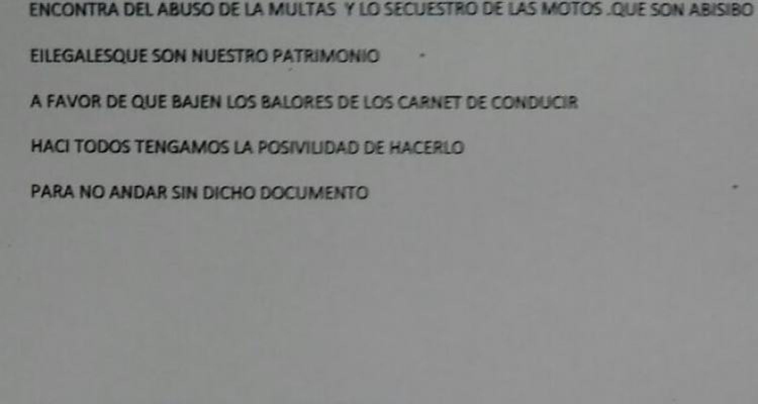 Juntan firmas por el precio de las multas y el secuestro de motos