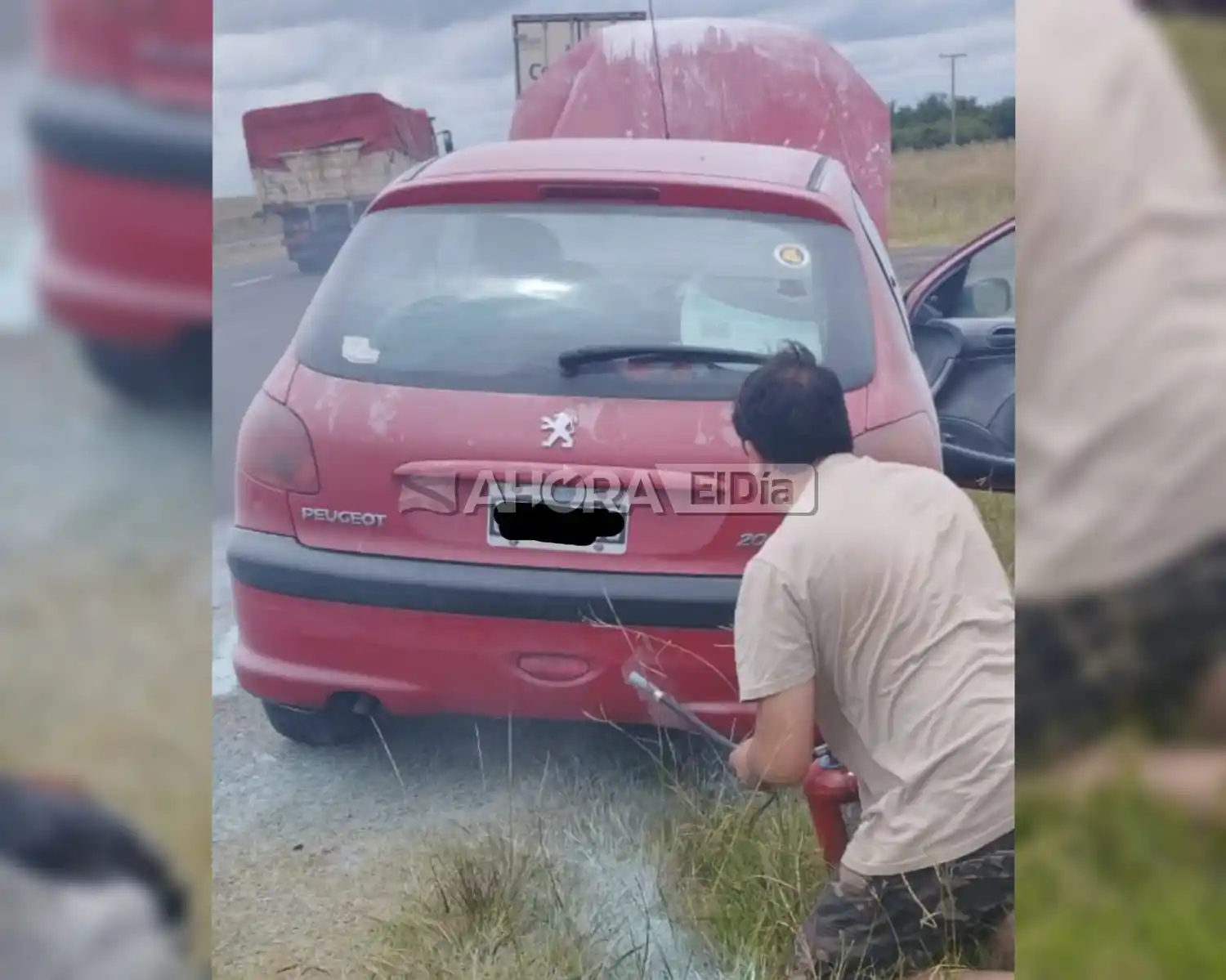 Una familia con dos niños a bordo se accidentó en la Autovía Artigas