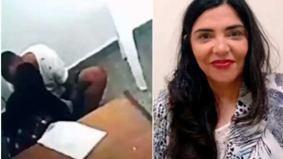 El beso ocurrió en la cárcel de Trelew y quedó registrado por las cámaras de seguridad.