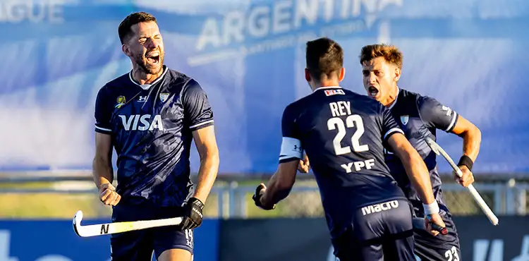 Los Leones festejaron ante Alemania.