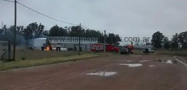 General Villegas: Incendio en el Parque Industrial
