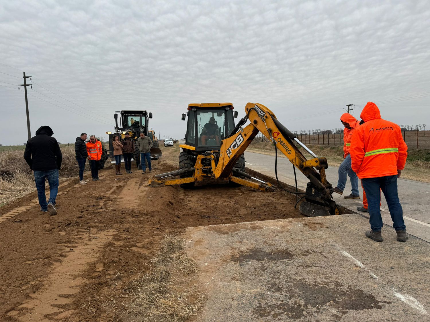 Trabajos de reparación de ruta 94.