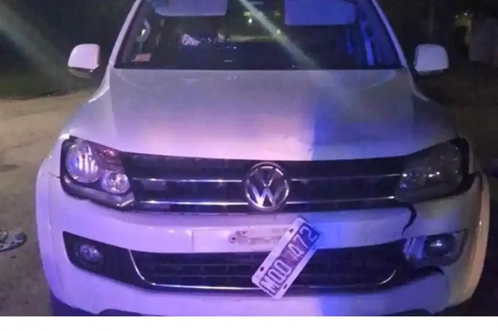 La camioneta que usaron los delincuentes