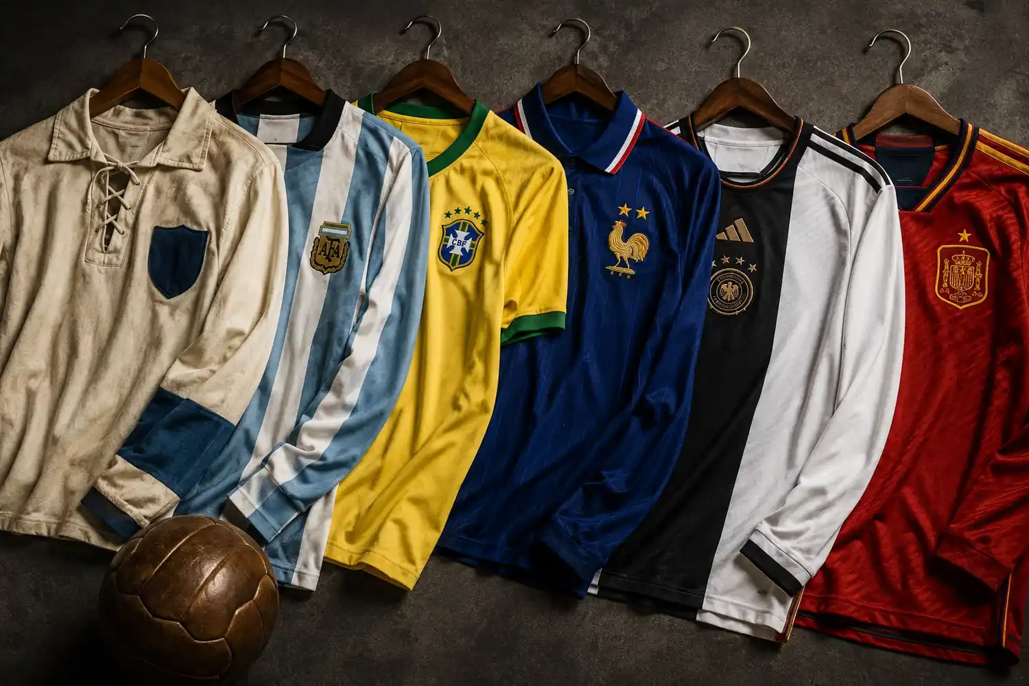 De las camisetas de lana utilizadas en los primeros Mundiales a los diseños actuales con materiales tecnológicos y referencias culturales, la indumentaria de las selecciones evolucionó junto con la historia del fútbol.