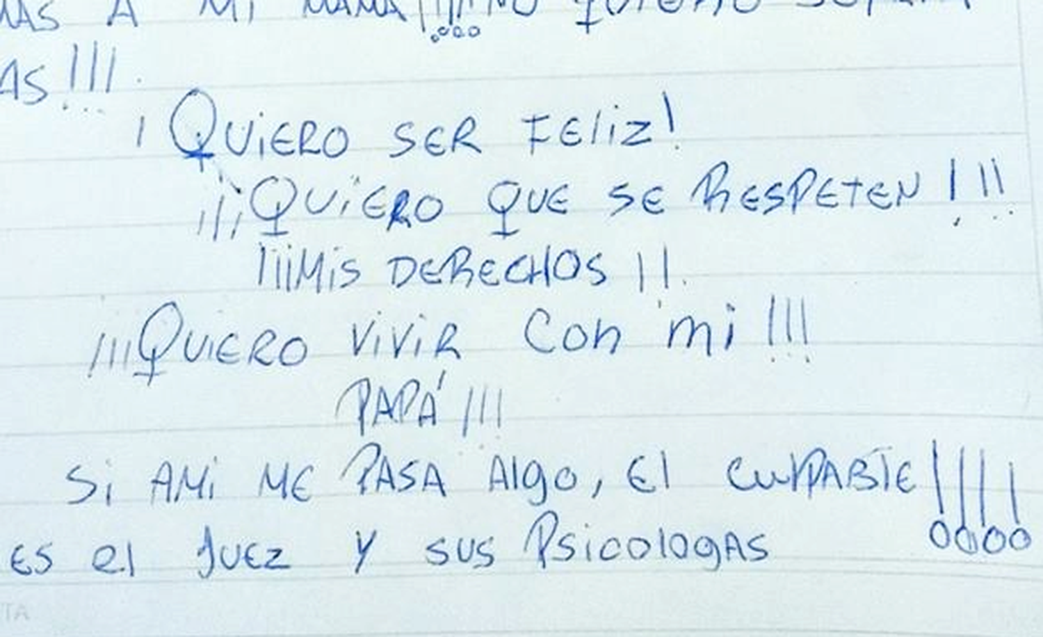 El desesperado pedido de una nena de 10 años: "No quiero ver más a mi mamá"