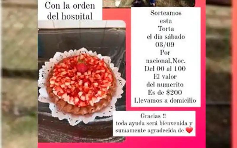 Sortea una torta para pagar un estudio médico de su hija
