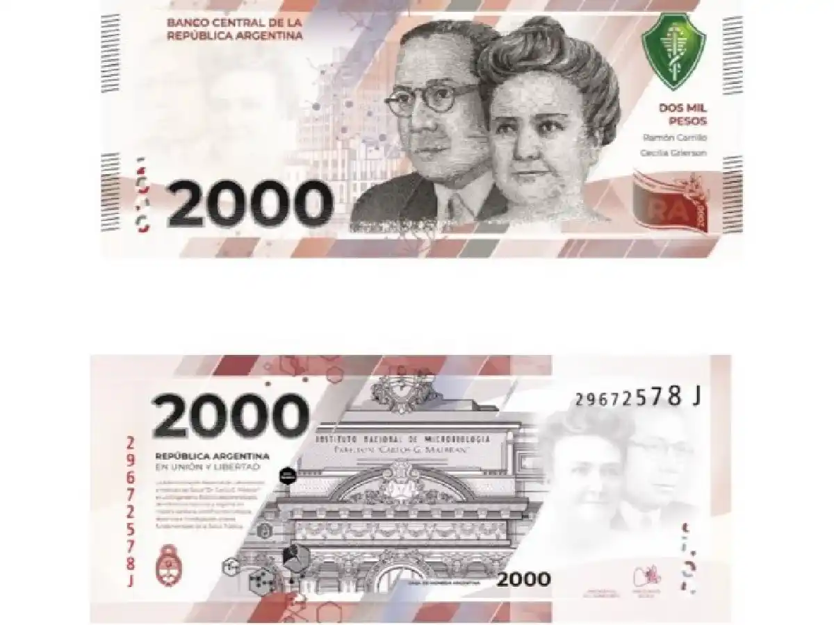 El Banco Central emitirá un billete de 2 mil pesos
