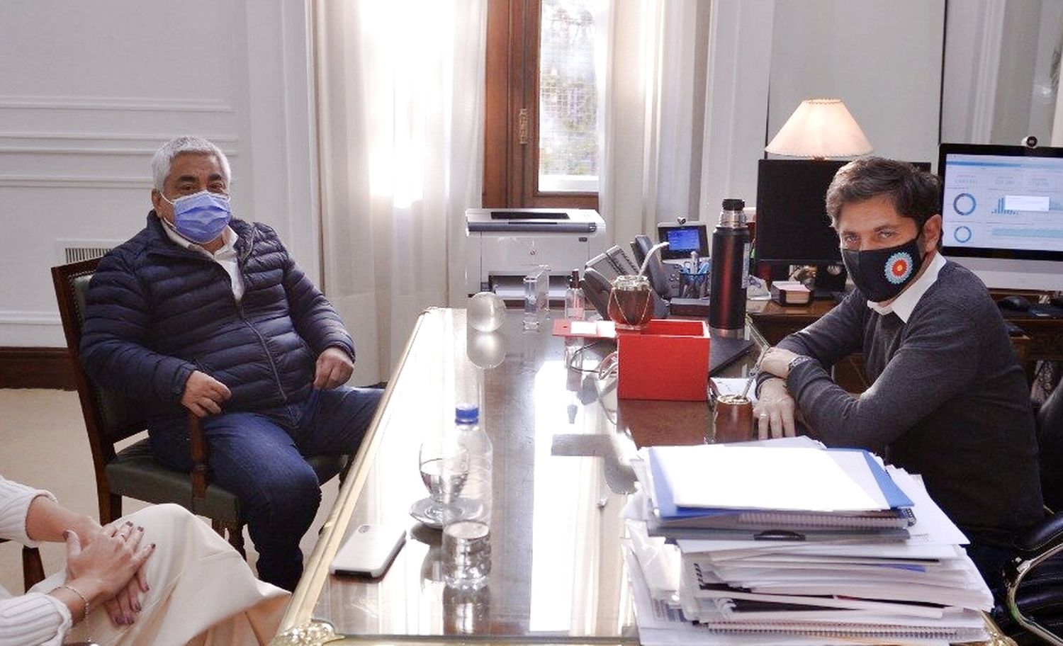 Salazar fue recibido por Kicillof y reafirma su posicionamiento ante el Frente de Todos