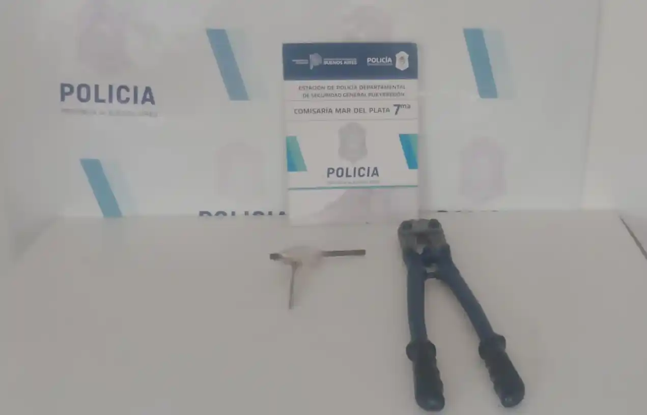 En poder de los jóvenes se secuestraron herramientas que eran usadas para cometer los ilícitos.
