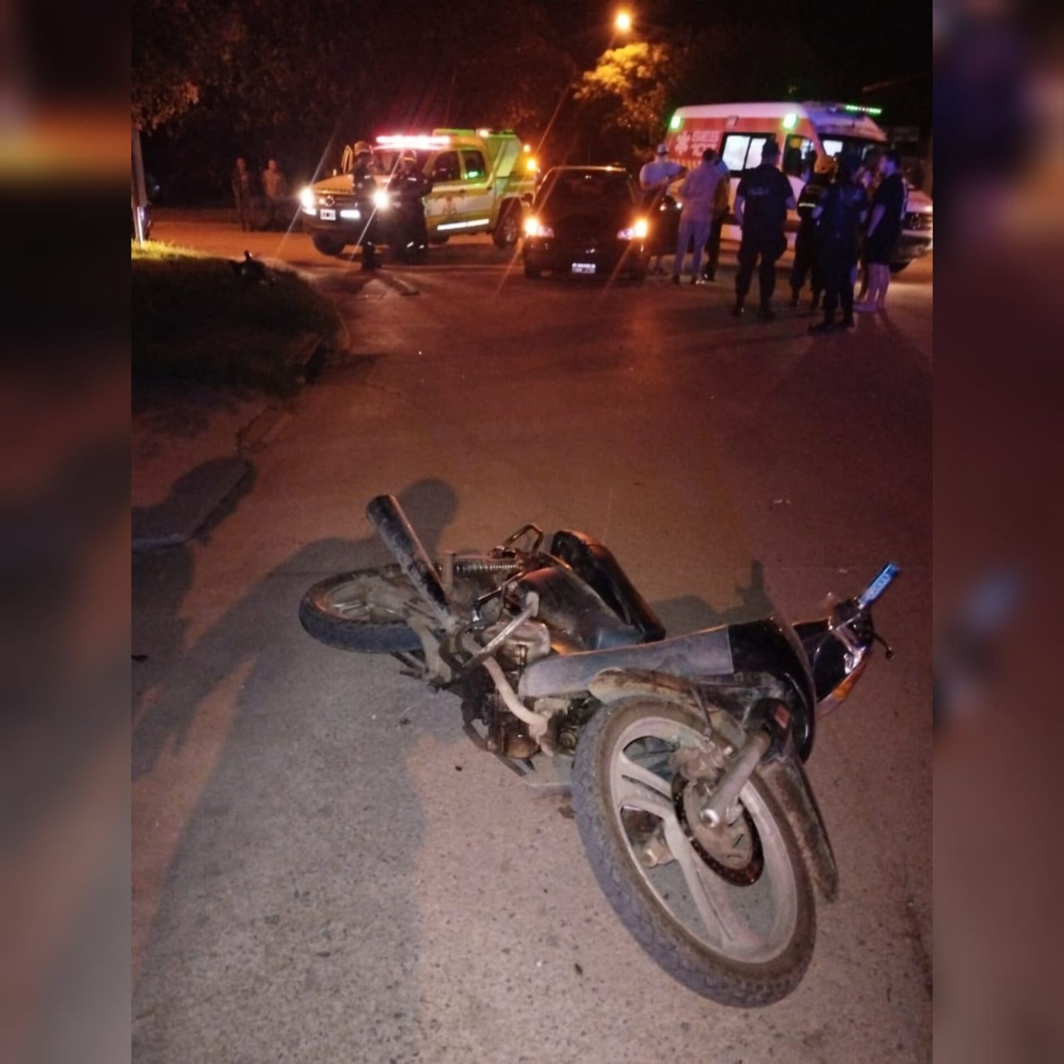 La escena del accidente. Foto: Bomberos Voluntarios de Venado Tuerto