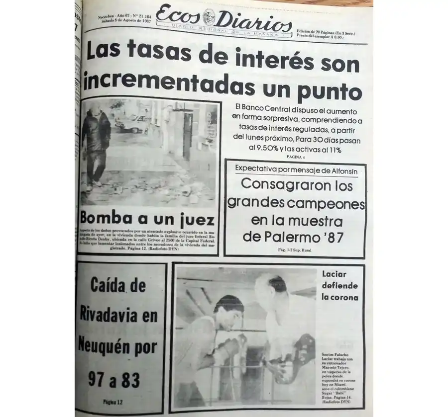 Sábado 8 de agosto de 1987
