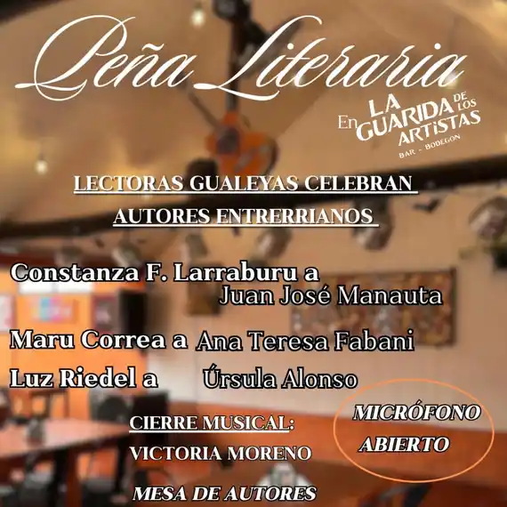 Peña Literaria en “La Guarida de los Artistas” lectoras celebran autores entrerrianos