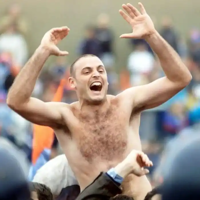 Coldeira, en el ascenso de Arsenal en 2002.