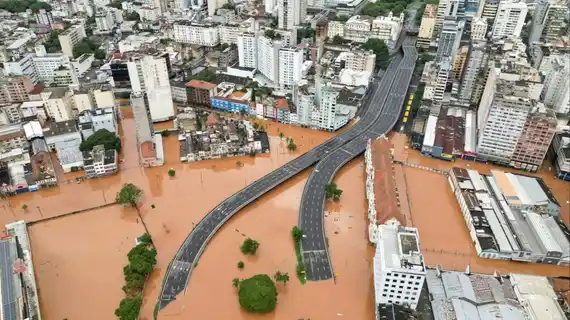 La inundación del sur de Brasil causa preocupación en la región
