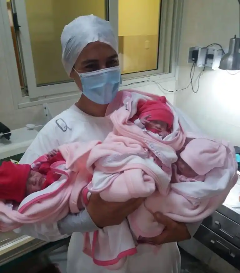 Nacieron las primeras trillizas del departamento Nogoyá