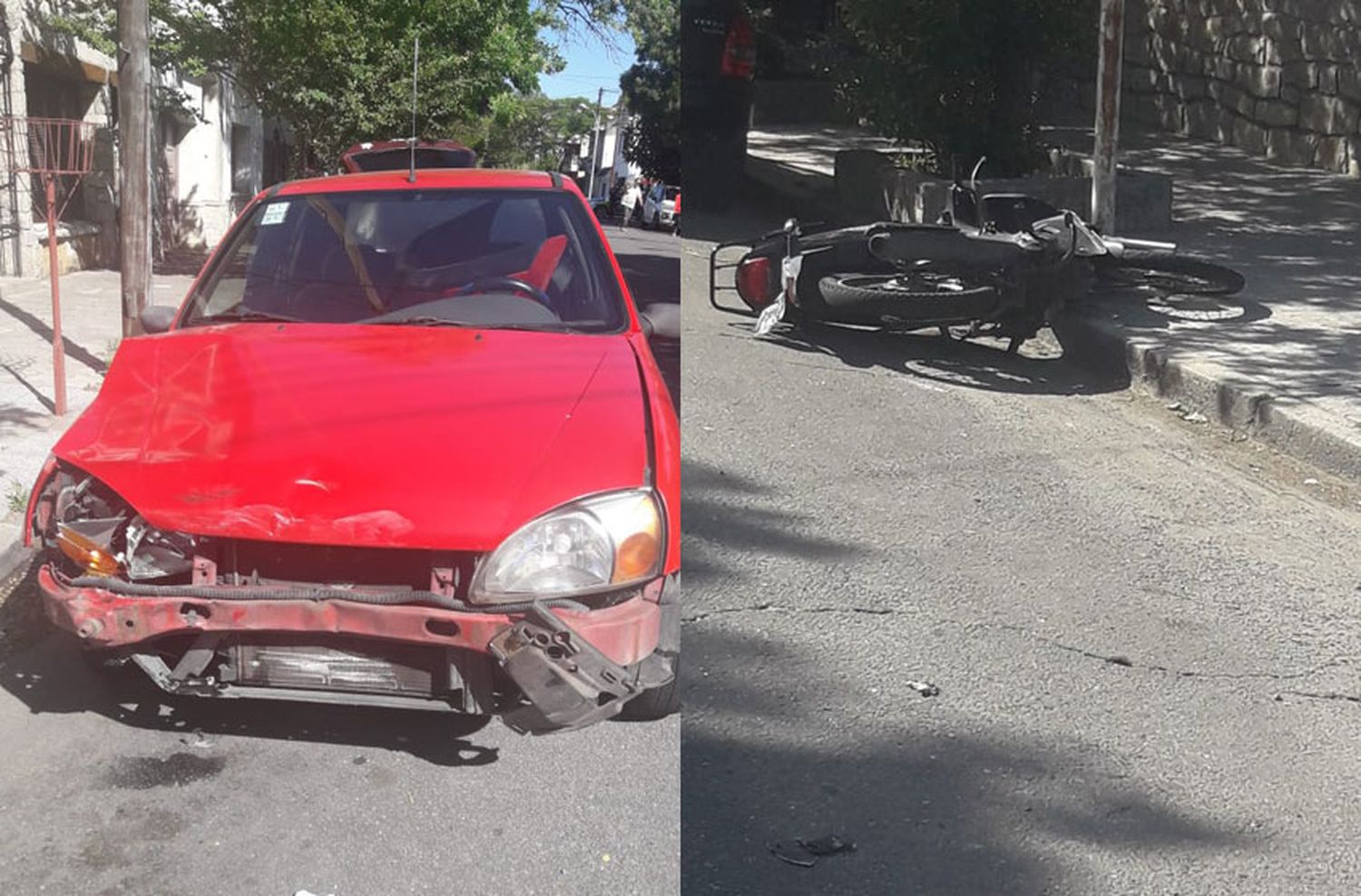 Un motociclista debió ser hospitalizado tras un accidente