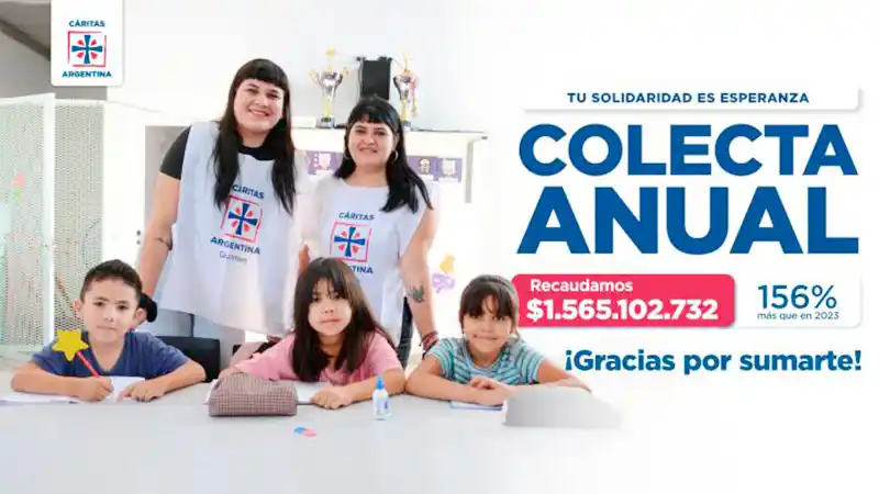 Cáritas Argentina recaudó más de $ 1.500 millones en su Colecta Anual