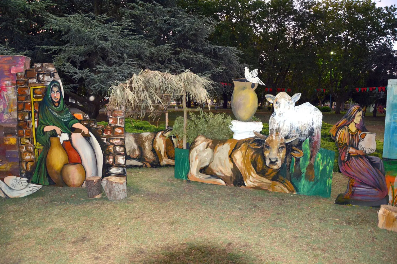 Fotos del arbolito de navidad y pesebre