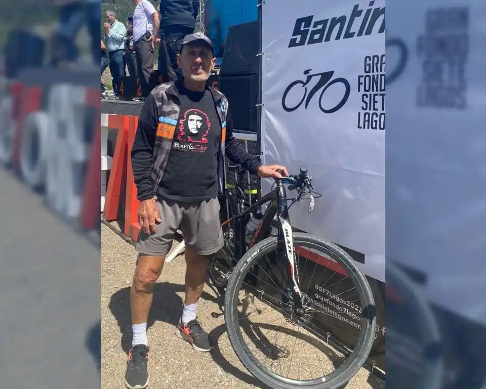 A los 76 años, Carlos Prieto se destacó en el Gran Fondo 7 Lagos