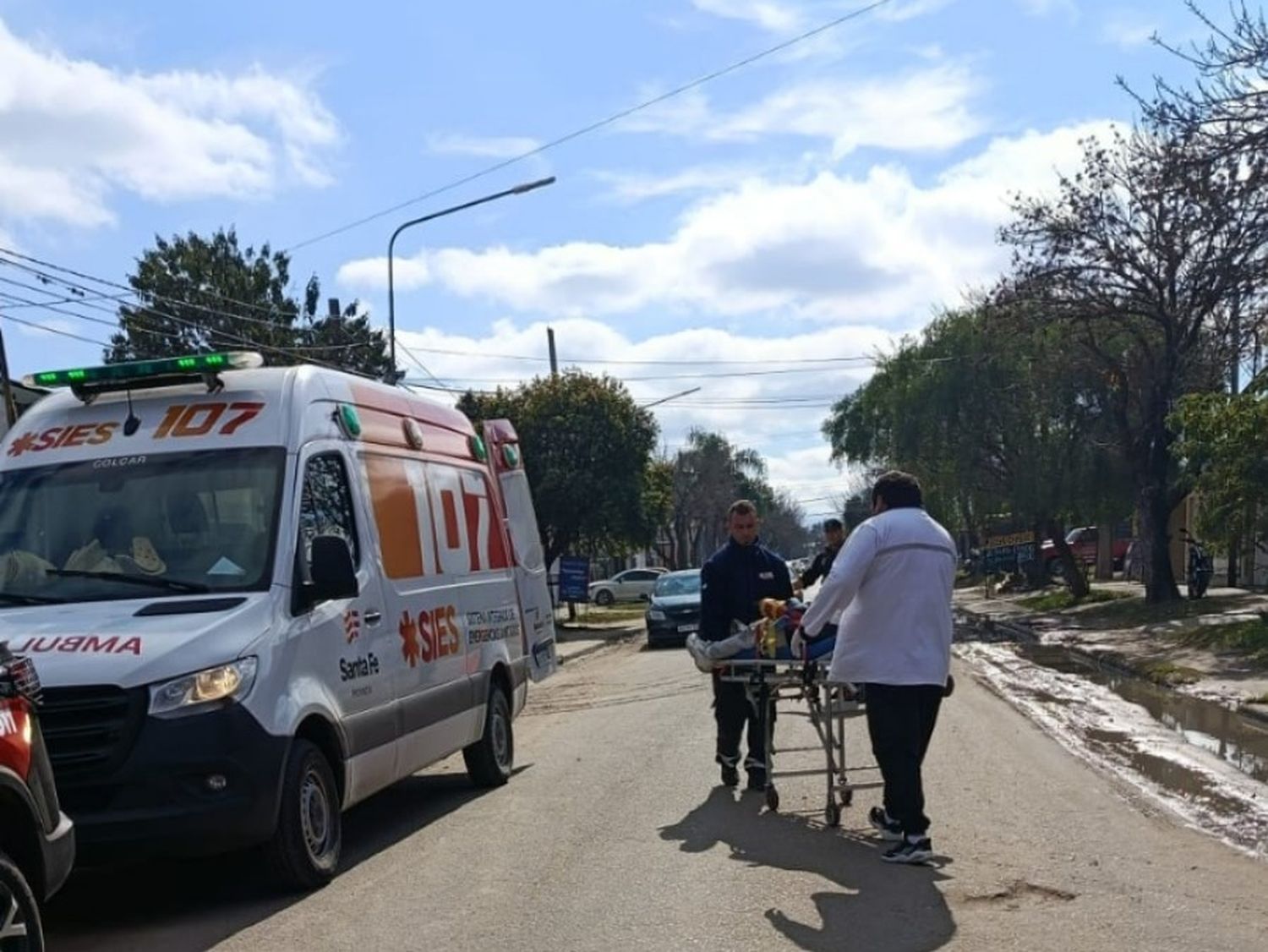 Trasladaron a una ciclista al Hospital de Reconquista
