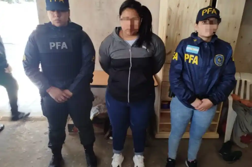 Una mujer mayor de edad quedó detenida. Foto: Gentileza