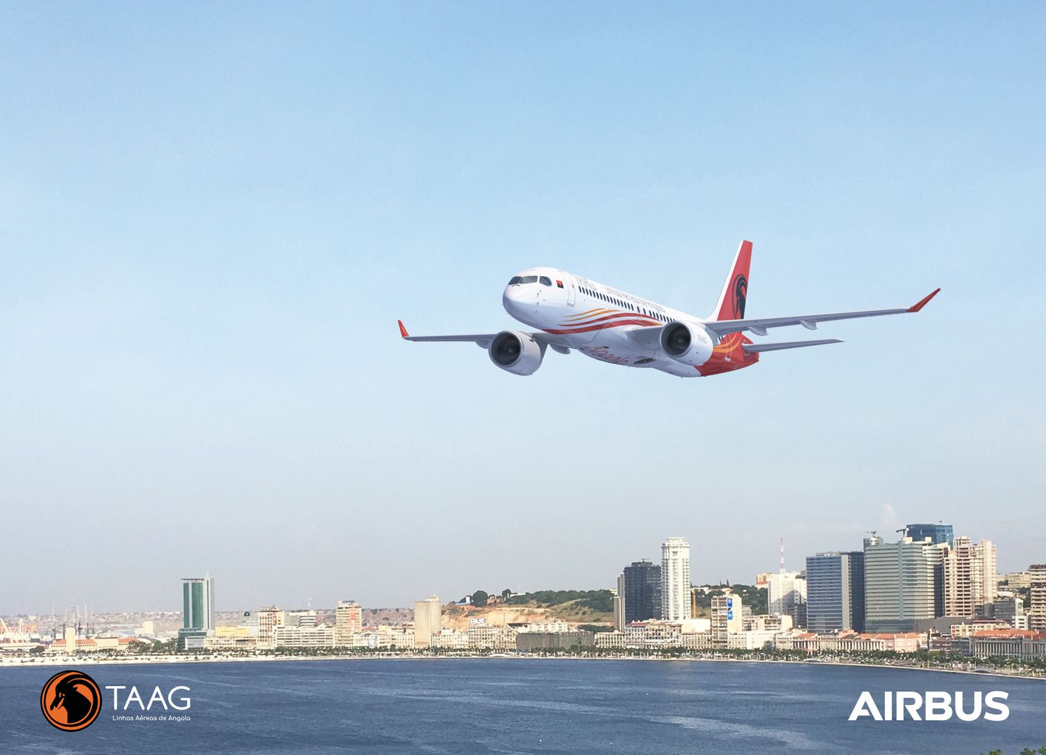 TAAG Angola Airlines incrementará sus vuelos y revela su primer A220