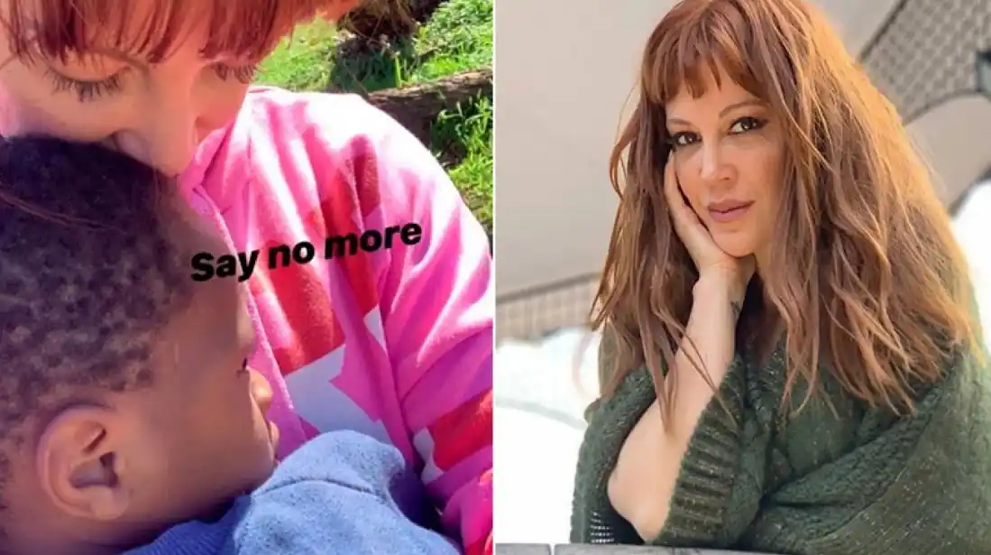 Miriam Lanzoni publicó la primera foto junto a su hijo adoptivo: "Say no more"