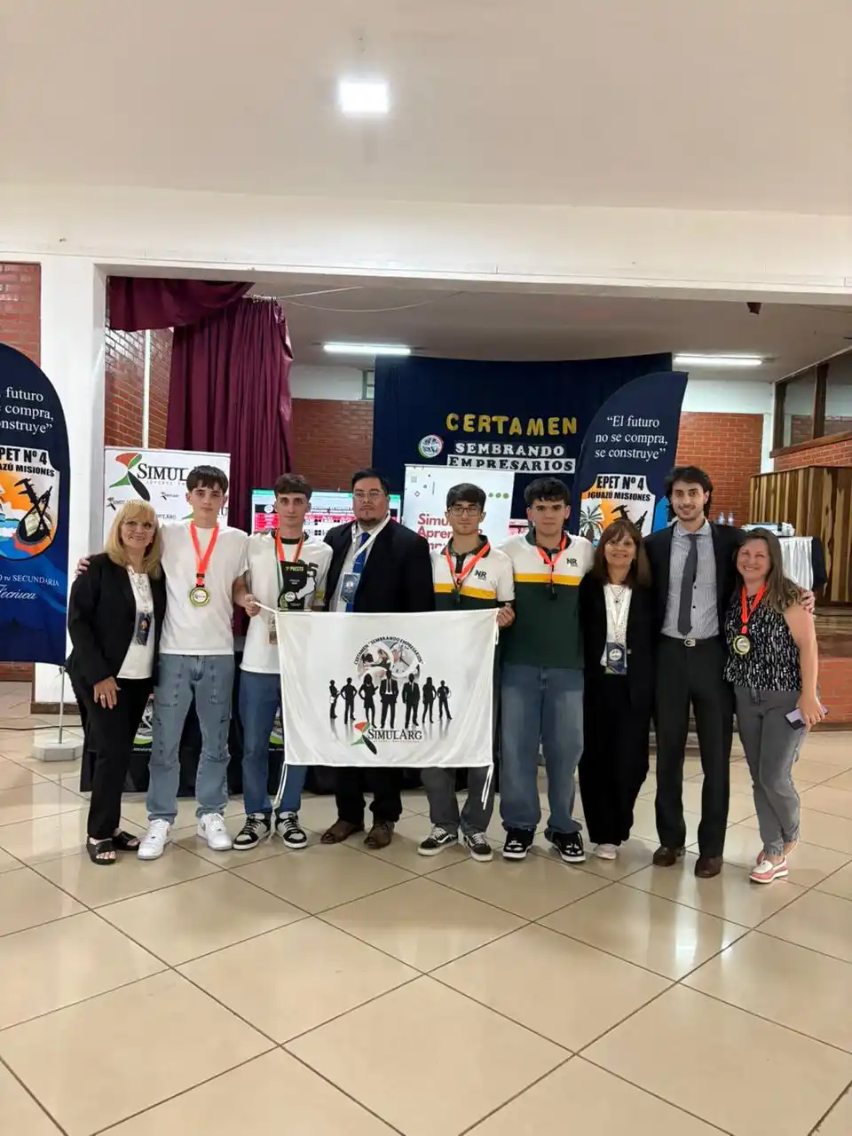 Francisco Lungo, Jeremías Albertengo, Mateo Quinteros y Santiago Lungo - Alumnos de Egusquiza Salieron campeones nacionales en el certamen “Sembrando Empresarios” - 2