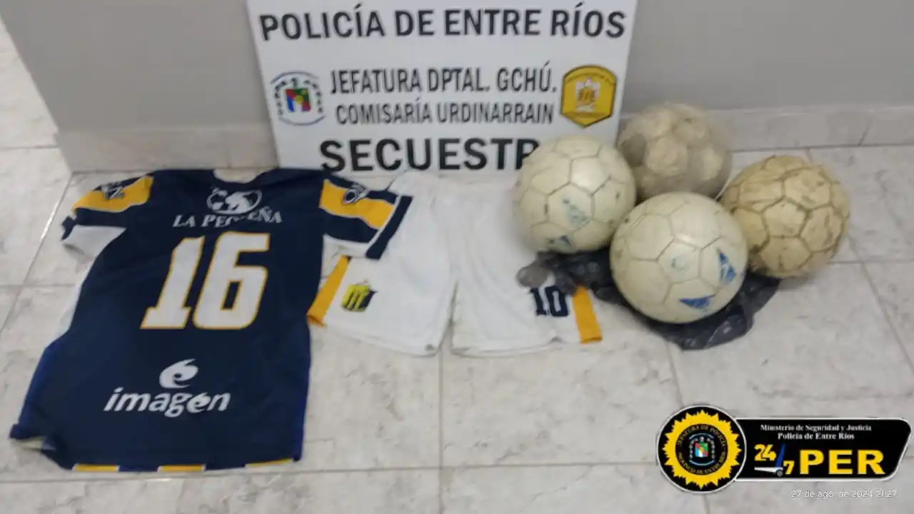 Dos menores entraron a robar al club Juventud Urdinarrain