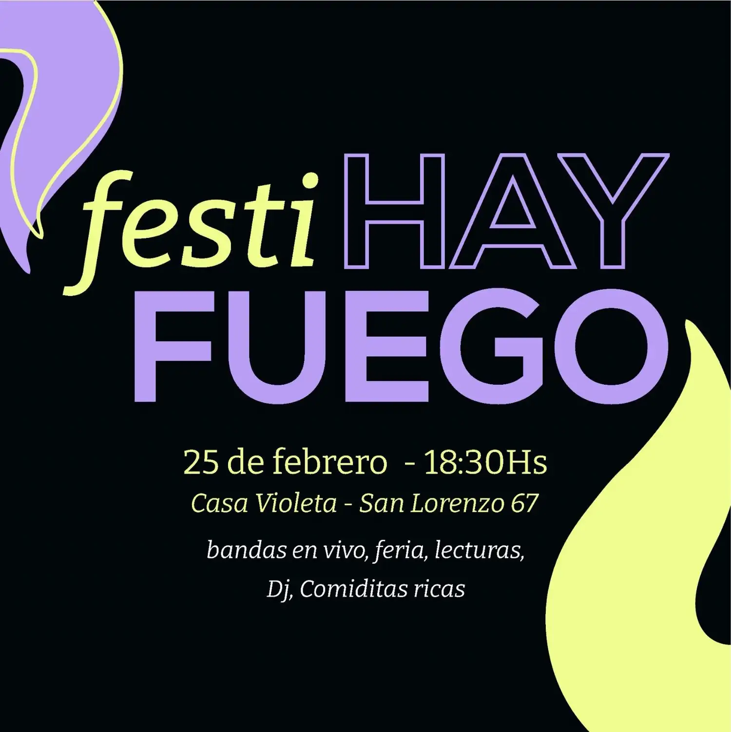 El evento será el sábado, desde las 18.30.