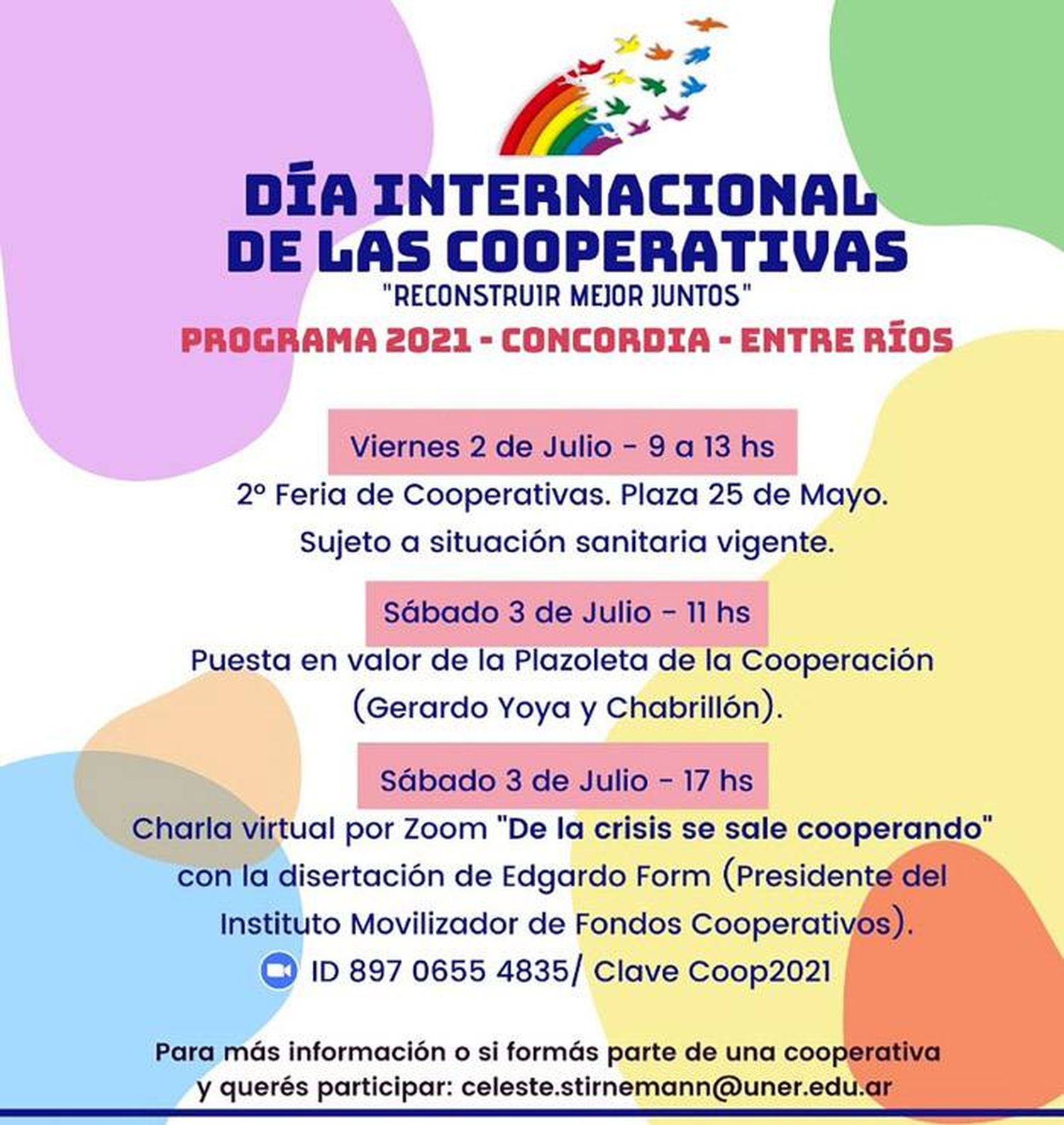 �SReconstruir mejor juntos⬝: Actividades en Concordia  por el Día Internacional  de las Cooperativas