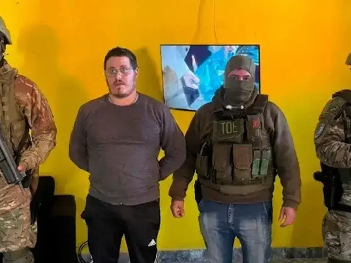 Fernando Sebastián “Narigón” Vázquez, al momento de su detención.